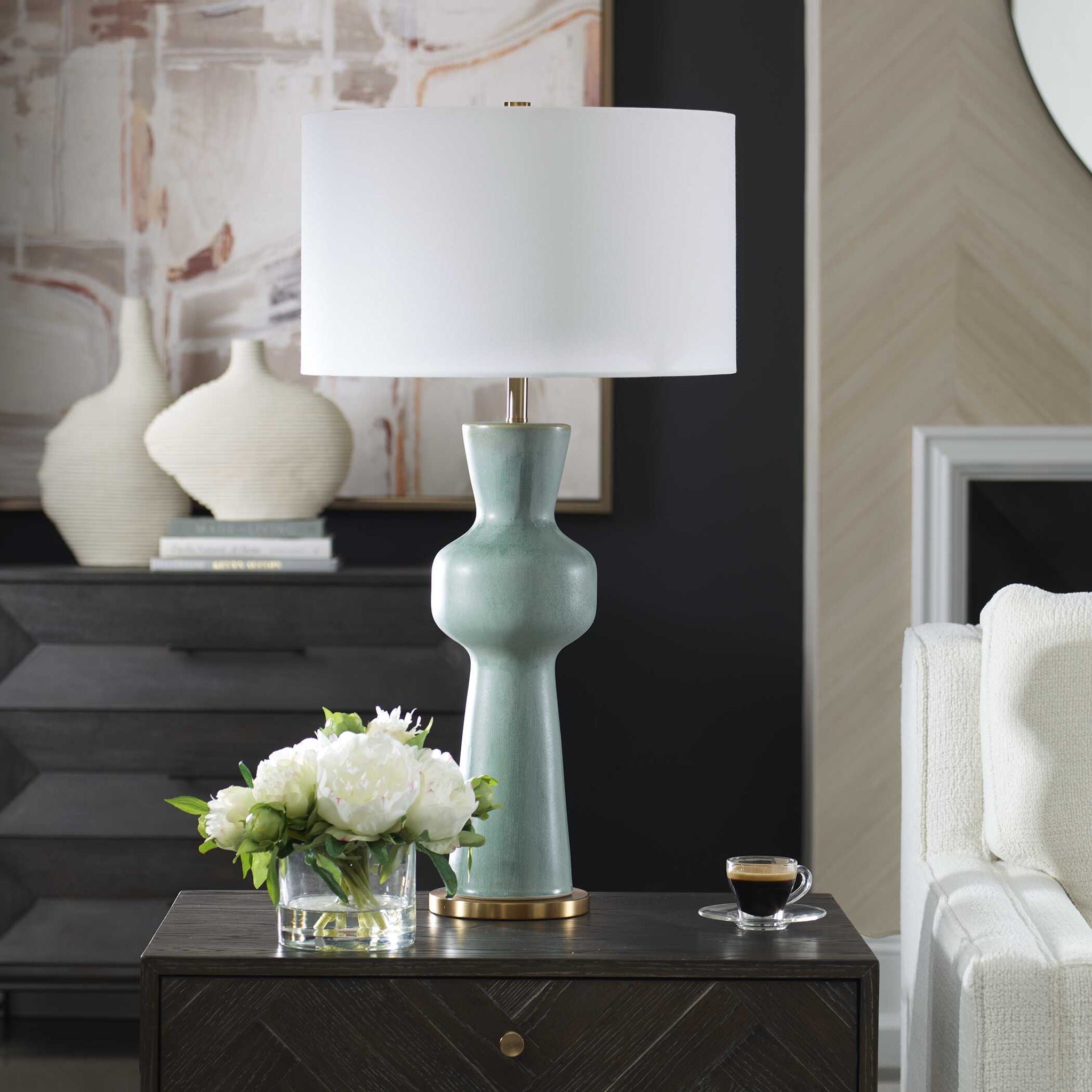 Pollard - Slate Table Lamp - Green