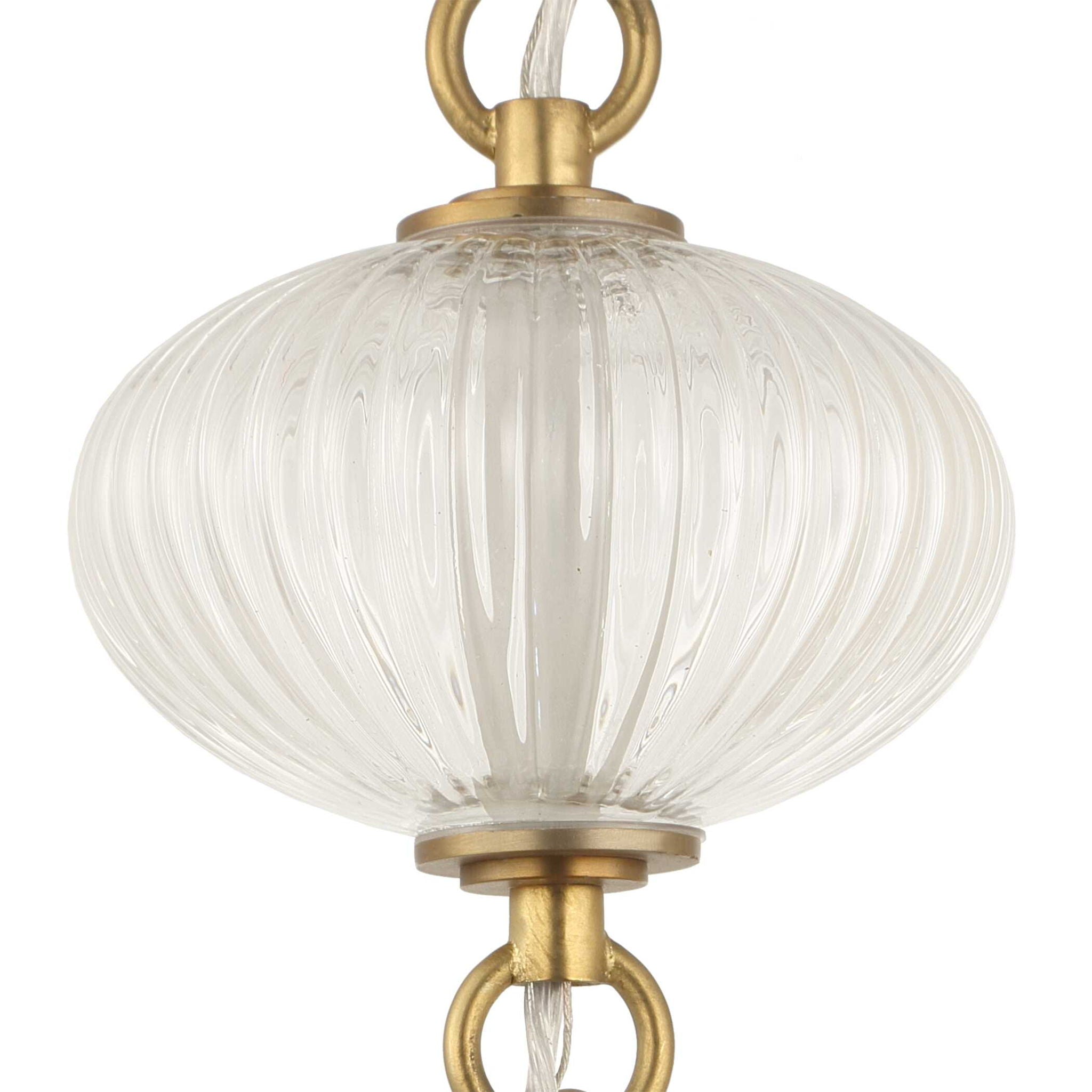 Bellaire - 1 Light Glass Shade Pendant - Gold