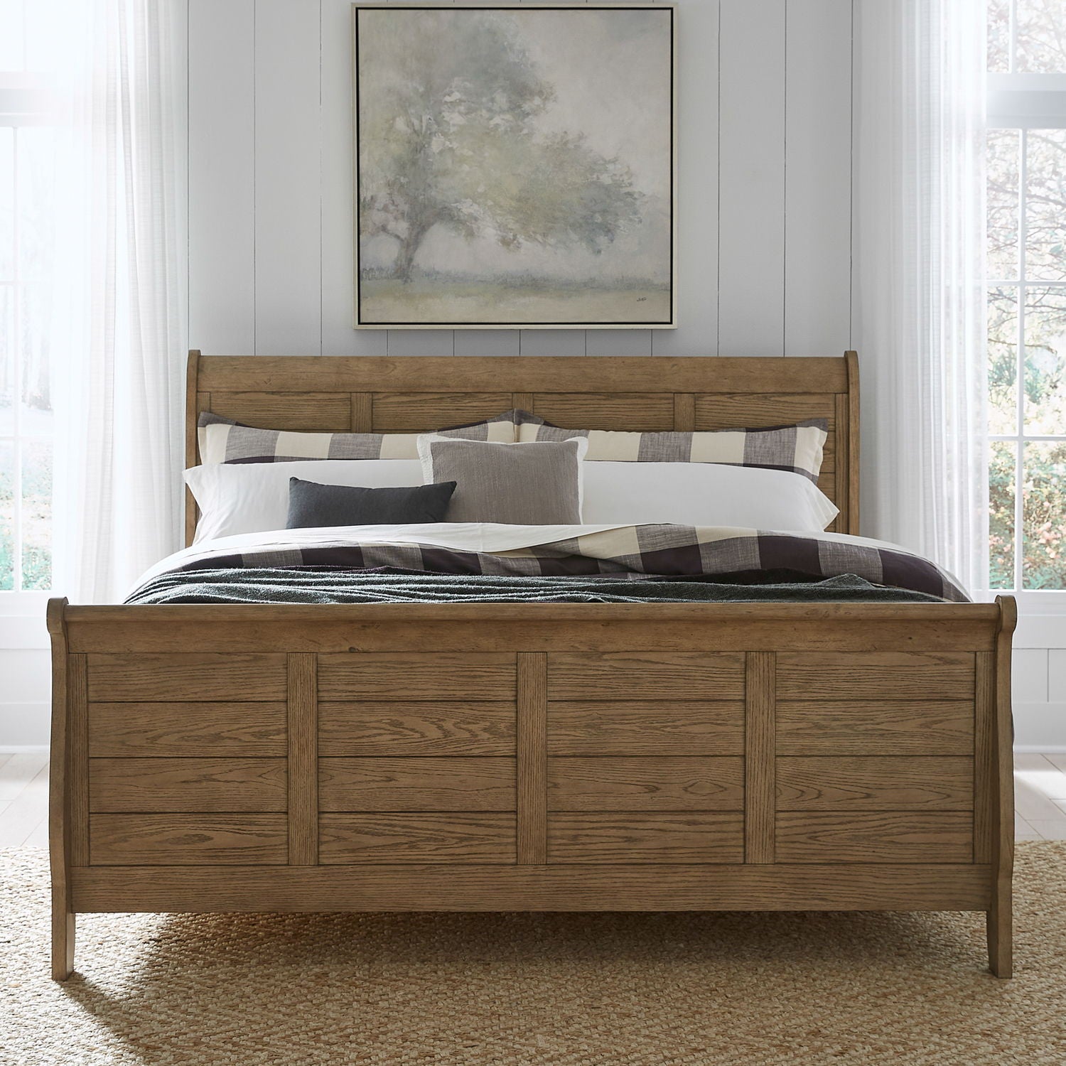 Grandpas Cabin - Sleigh Bed (Softly Bent Shape)