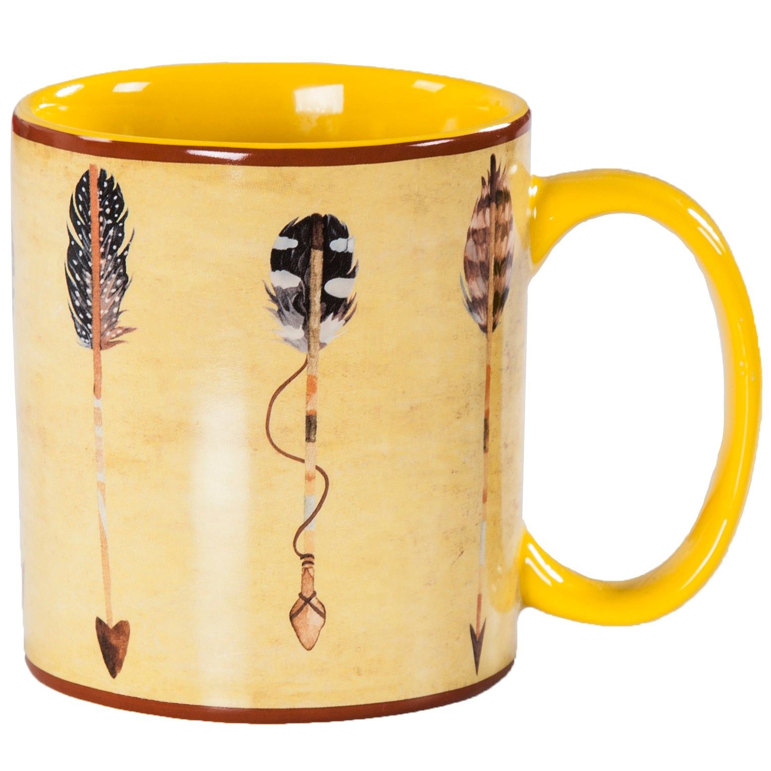Arrow - Large Arrow Design Mug Set (Set of 4), 2 Per Carton - Yellow