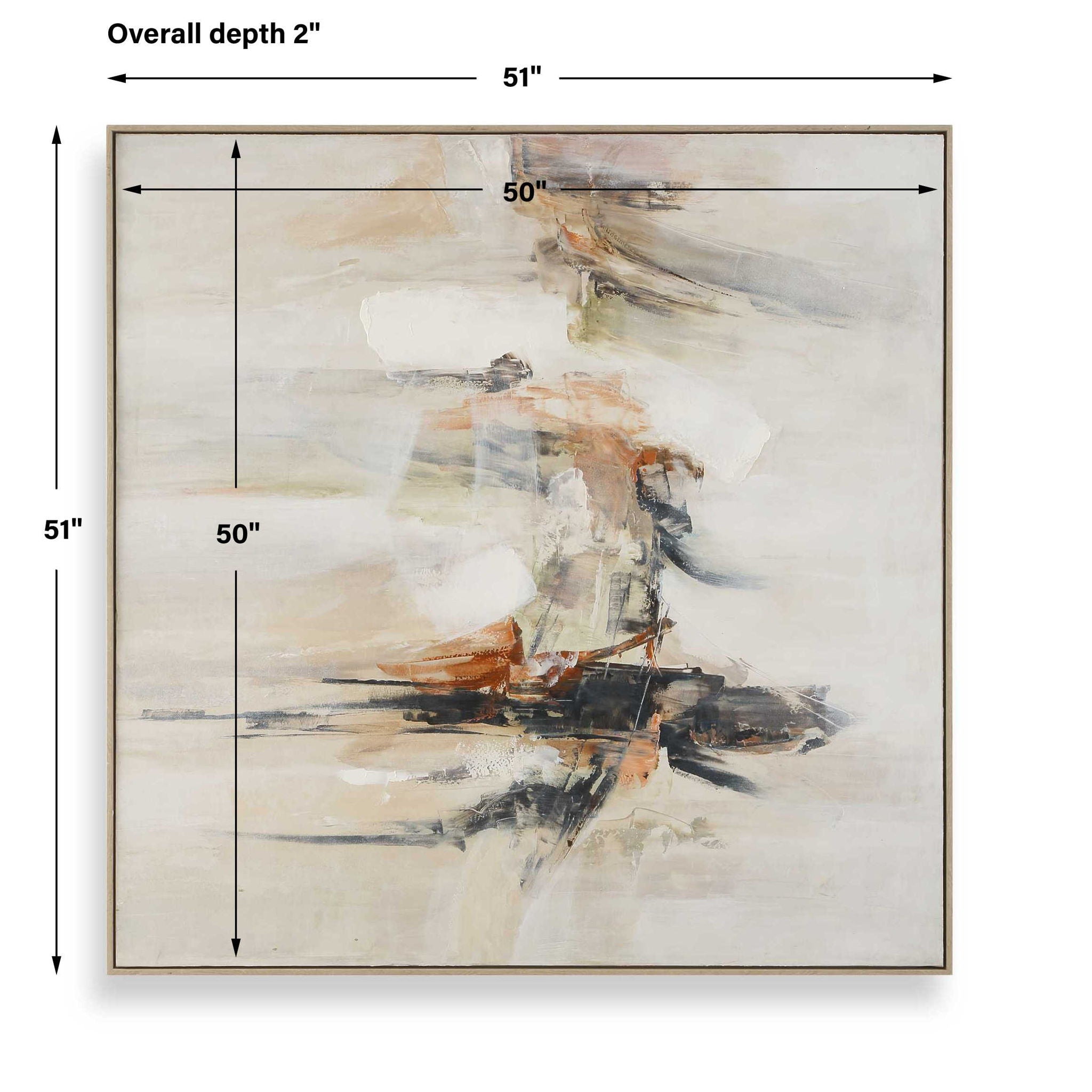 Outburst - Hand Painted Modern Art - Black / Blue / Brown / Gray / Green / Orange / Red / White / Woodtone
