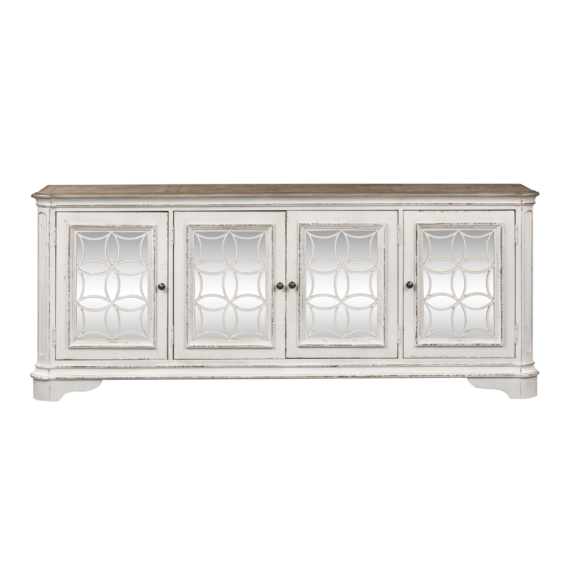 Magnolia Manor - 4 Doors TV Console - Antique White