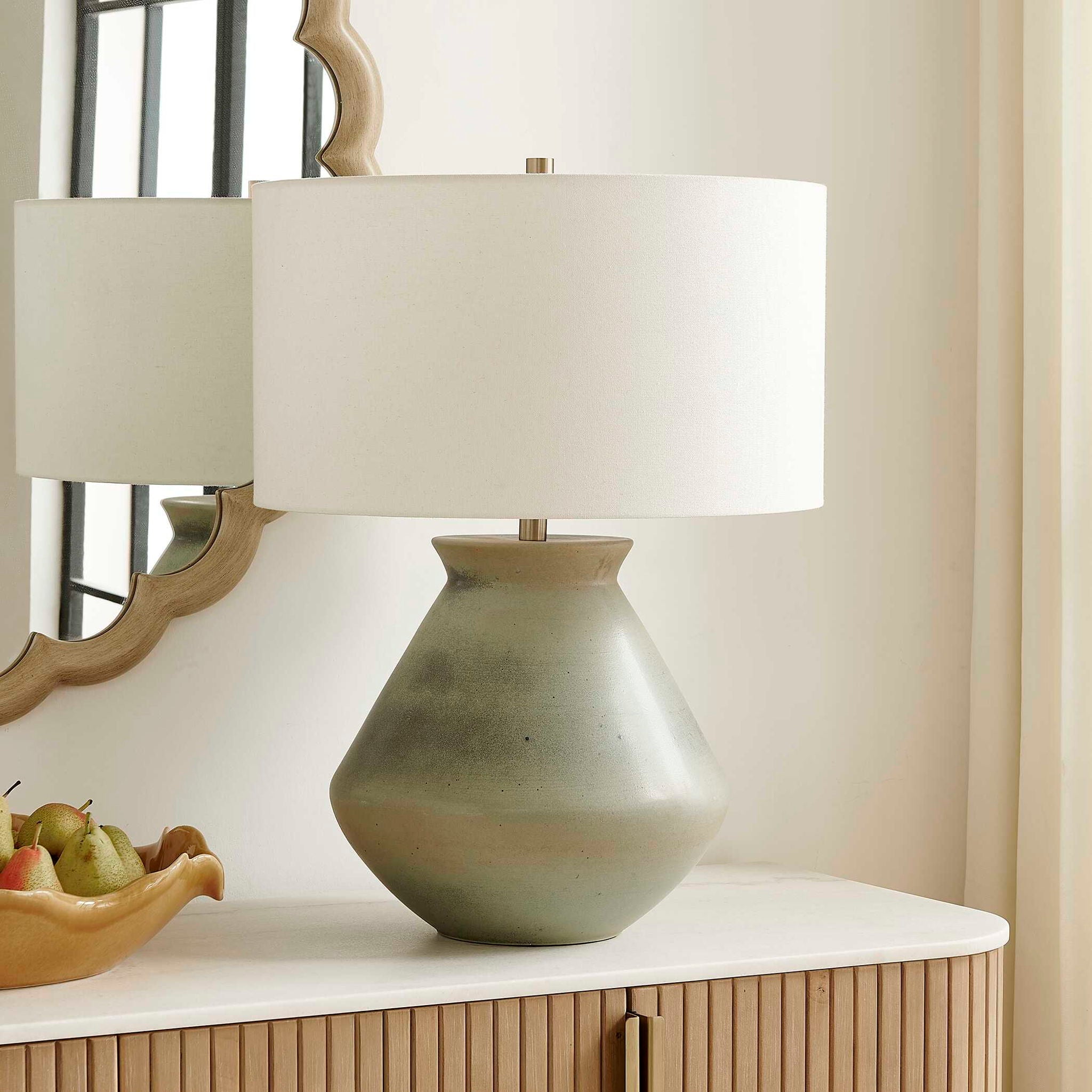 Natrone - Table Lamp - Brown,Gray,Green