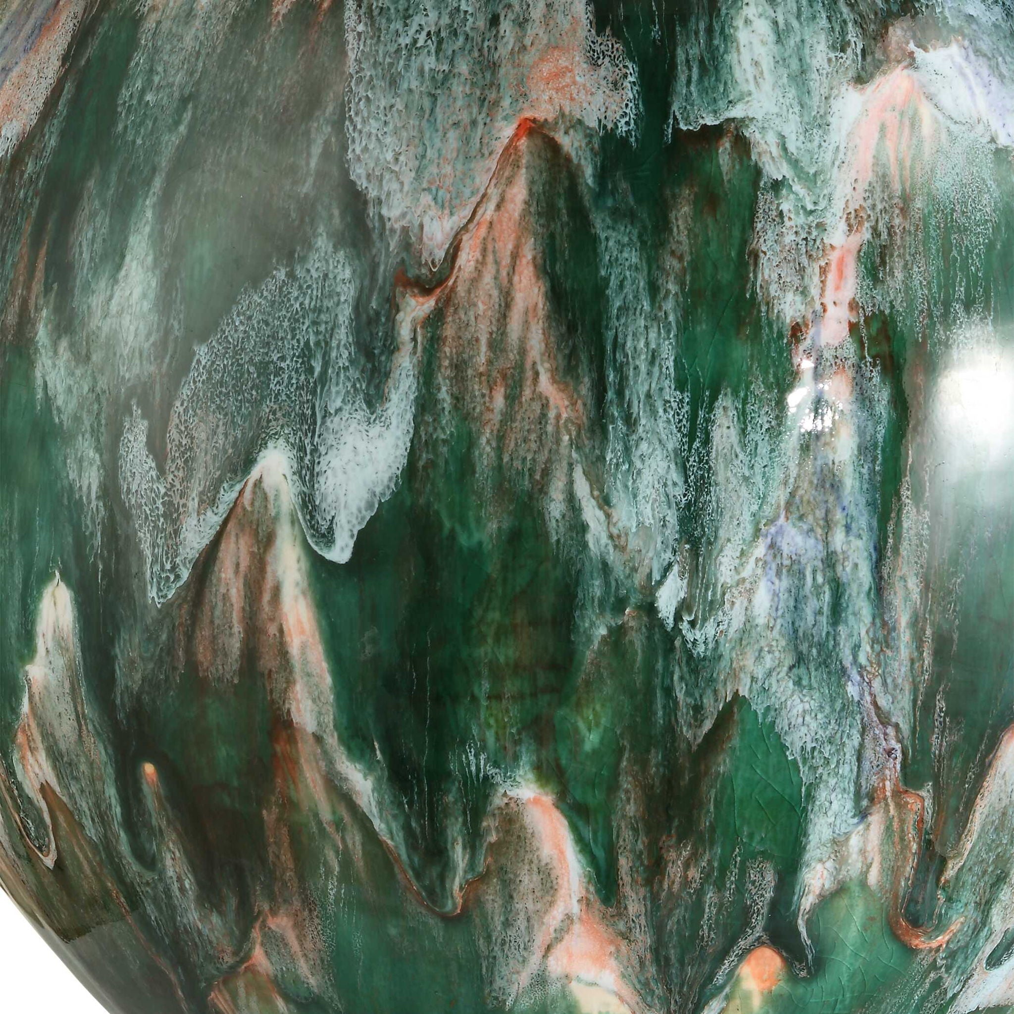 Mihaela - Drip Glaze Table Lamp - Blue / Green