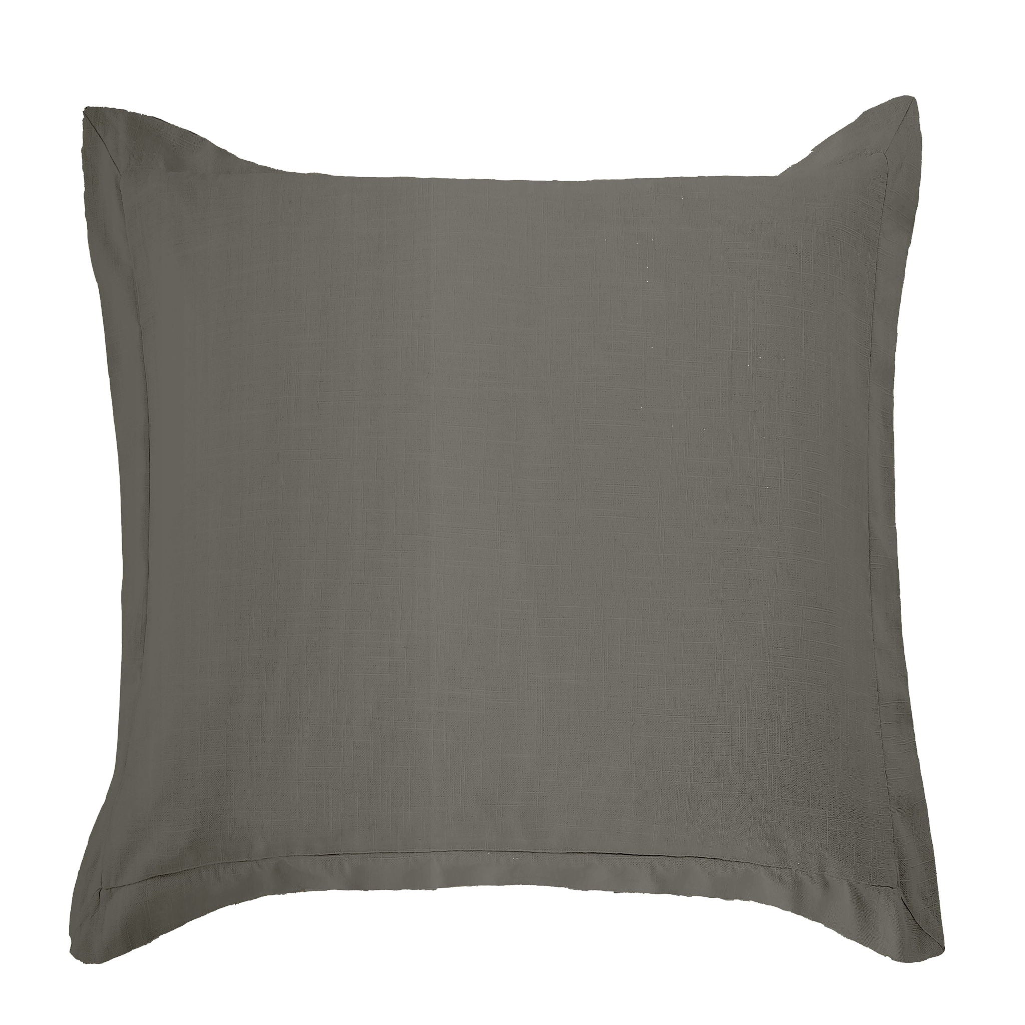 Luna - Washed Linen Tailored Euro Sham - Slate