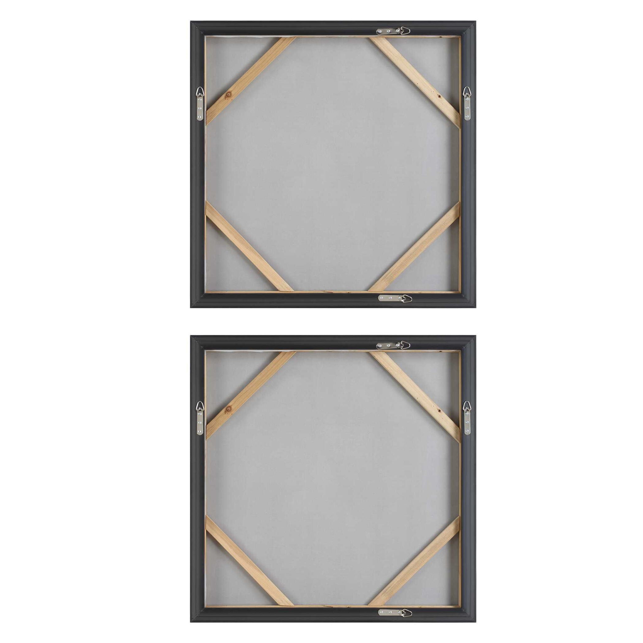 Unpredictable Hand - Painted Canvases (Set of 2) - Gray