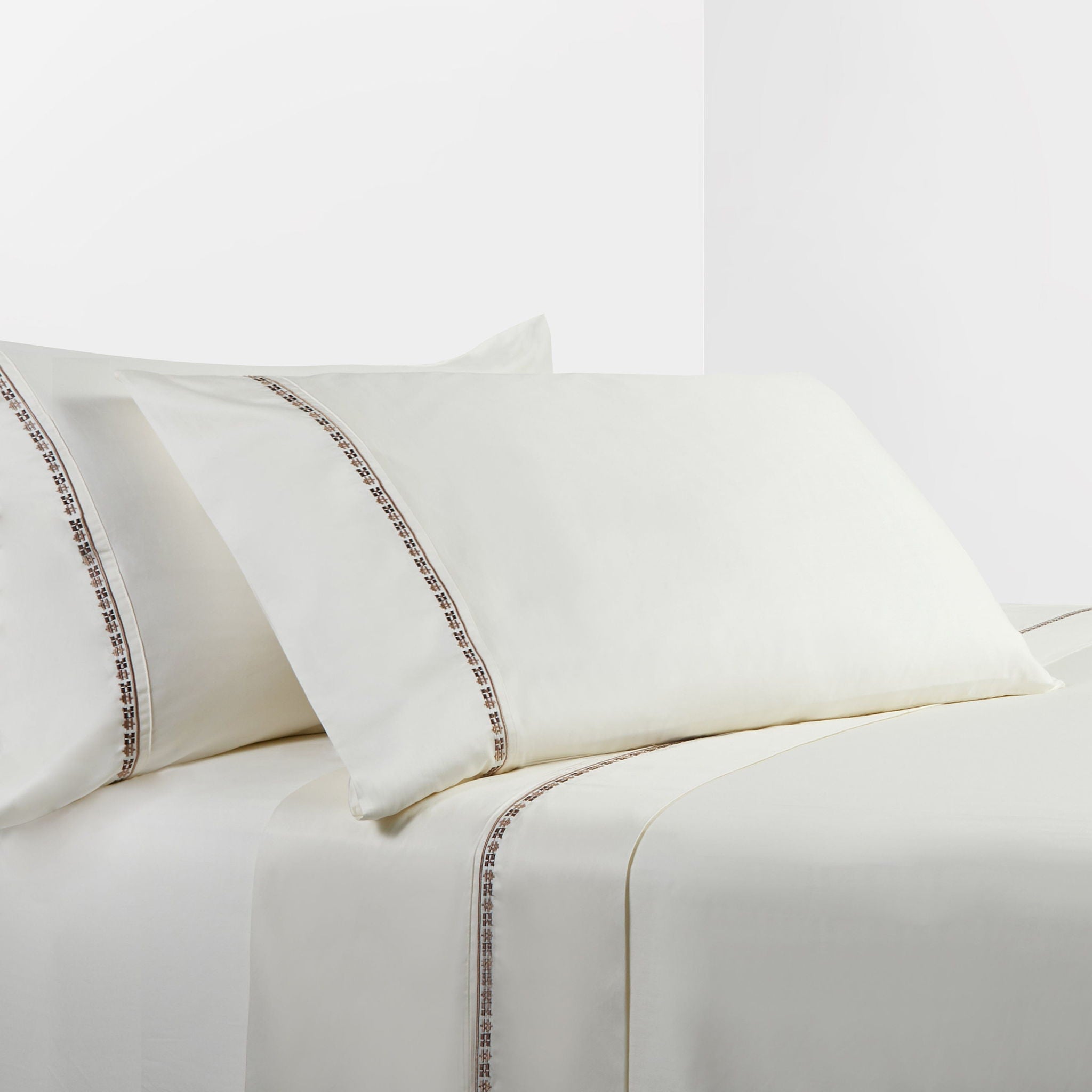Fair Isle - King 350TC Rustic Sheet Set (Set of 4) - Cream