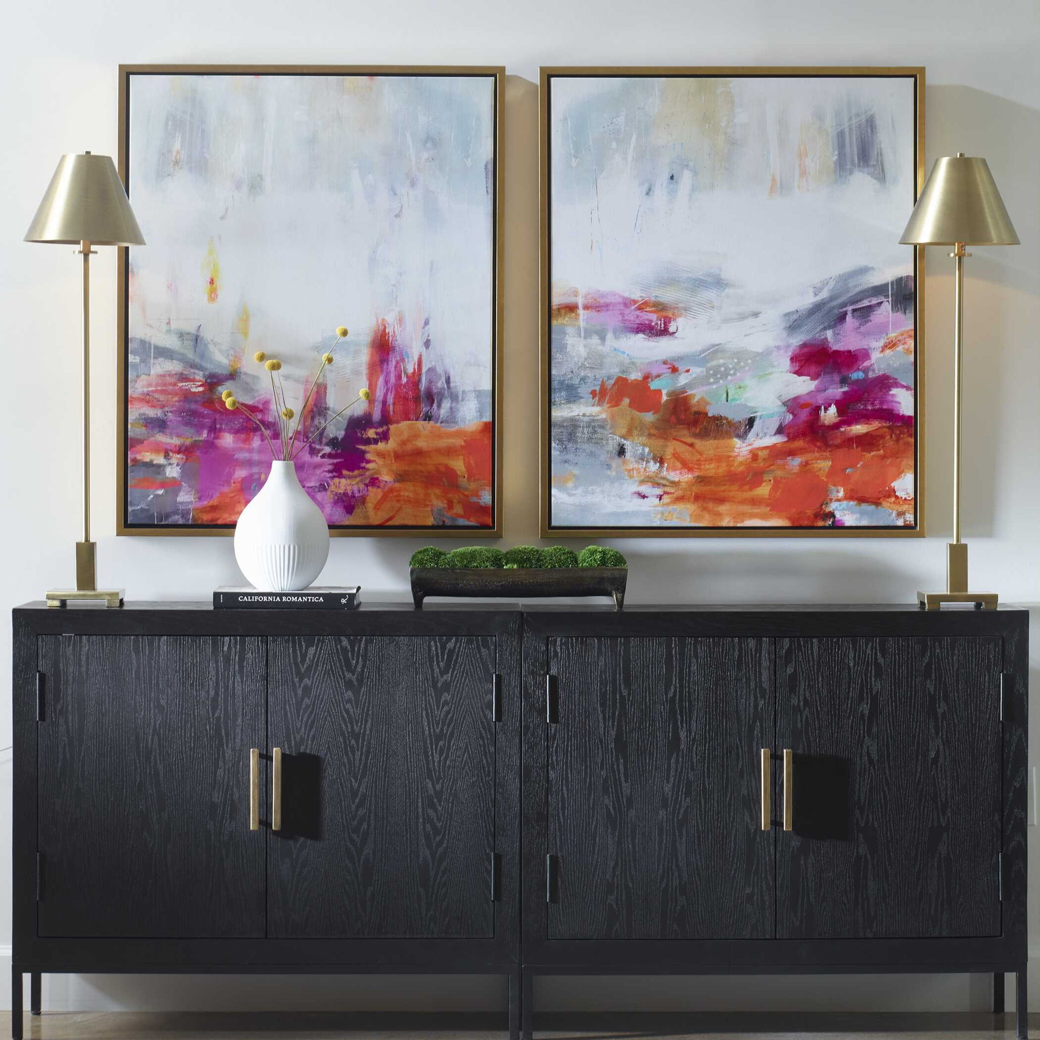 Color Theory - Framed Abstract Art (Set of 2) - Pink