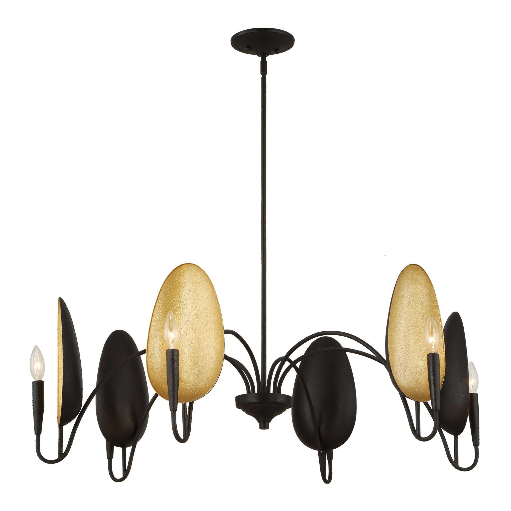 Warwick - 6 Light Chandelier - Matte Black