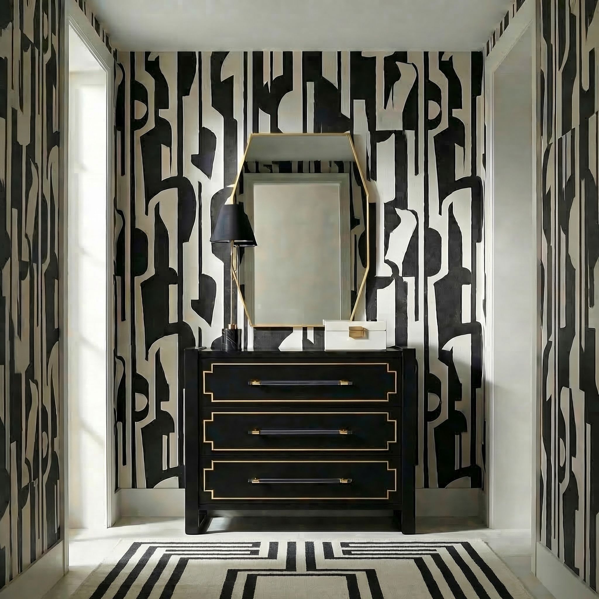 Naomi - Table Lamp - Black / Gold