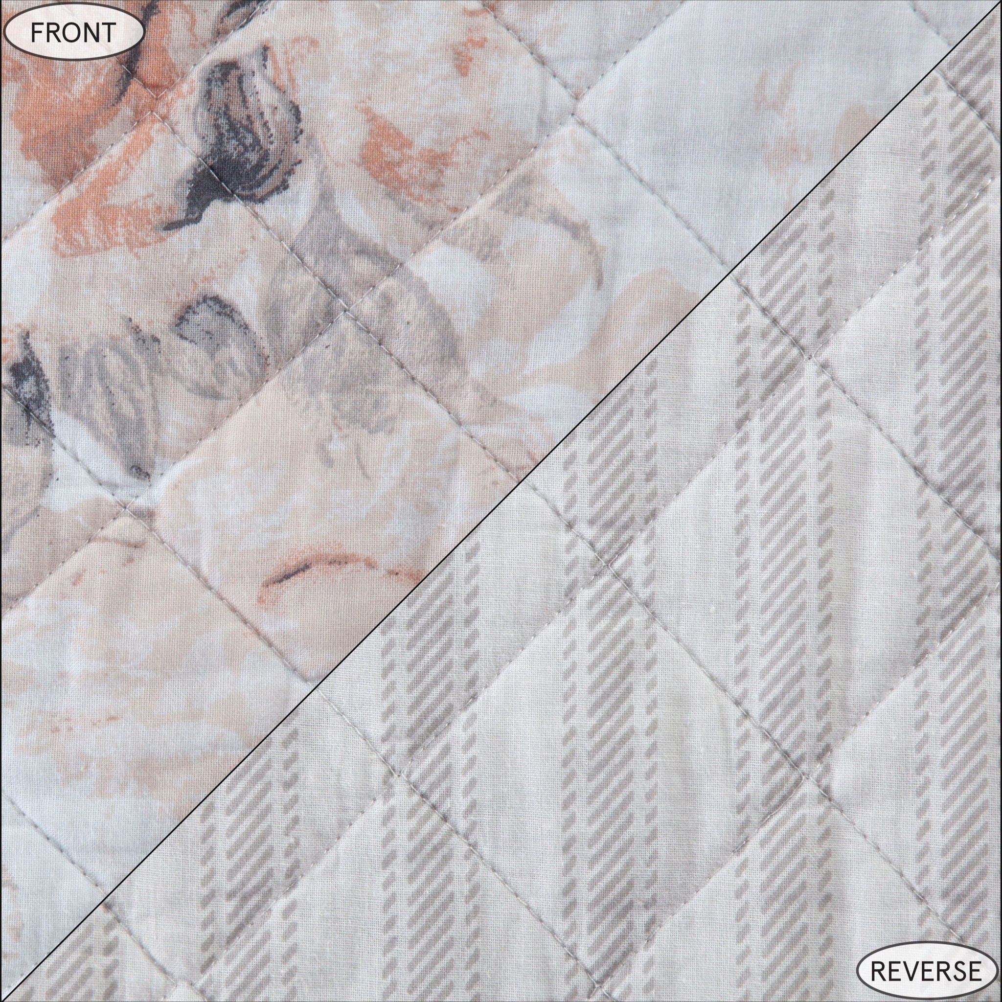 Colette - King Reversible Quilt Set (Set of 3) - Blush