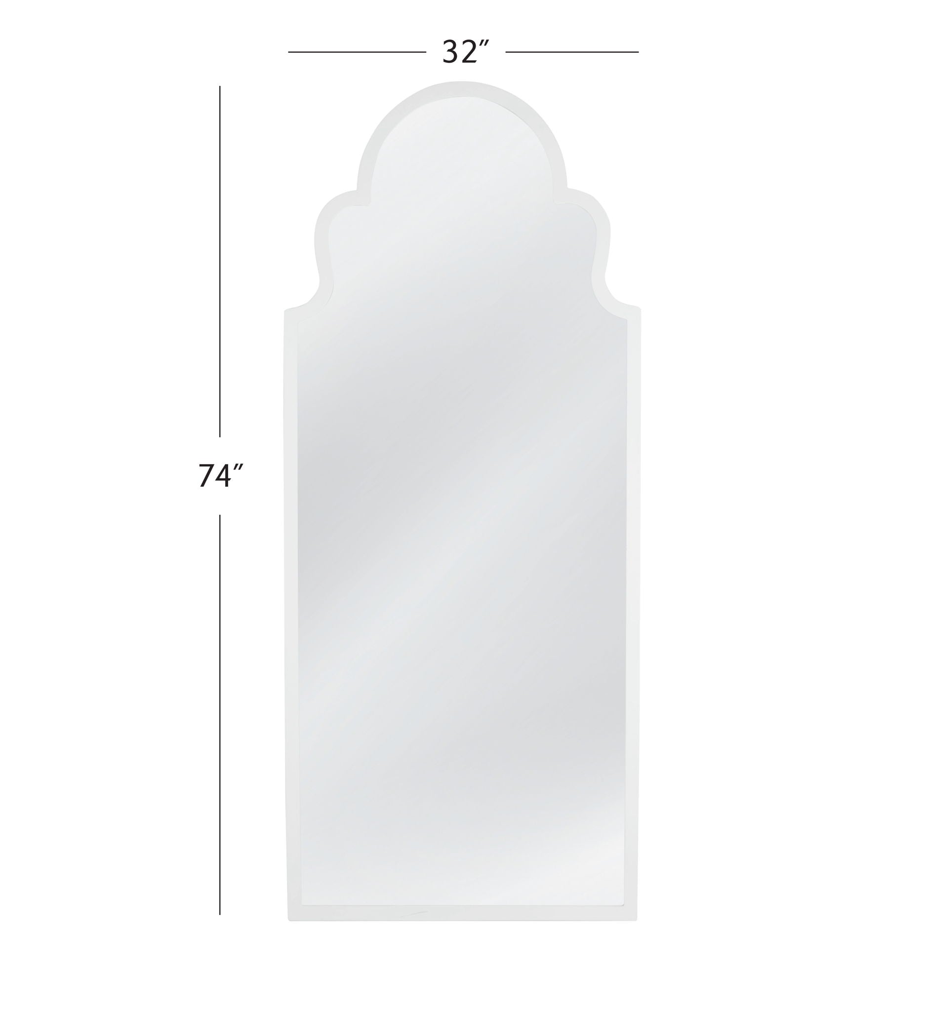 Elberta - Floor Mirror - White