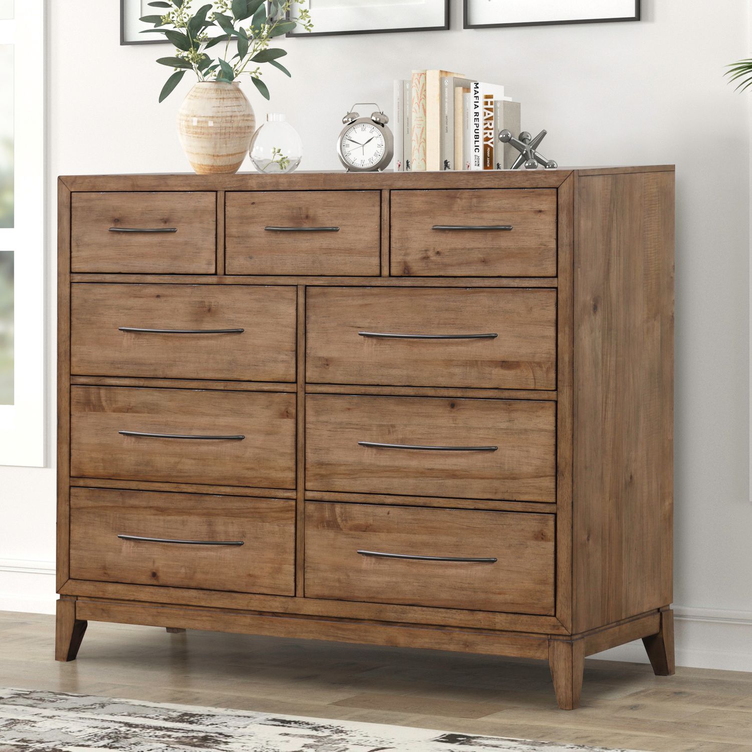 Shaker Lakes - 9 Drawer Chesser - Harvest Brown