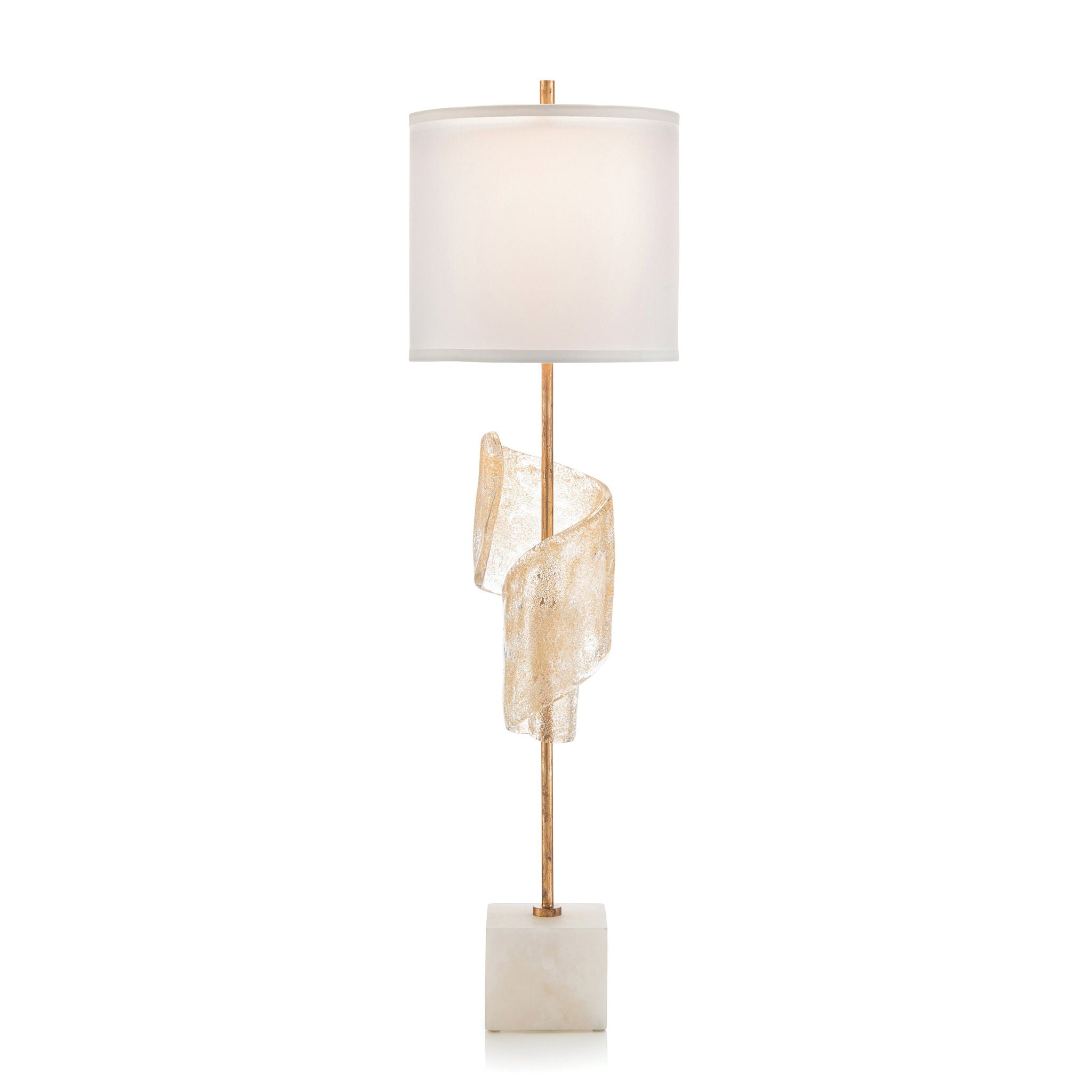 Furls With a Hint of Gold Buffet Lamp