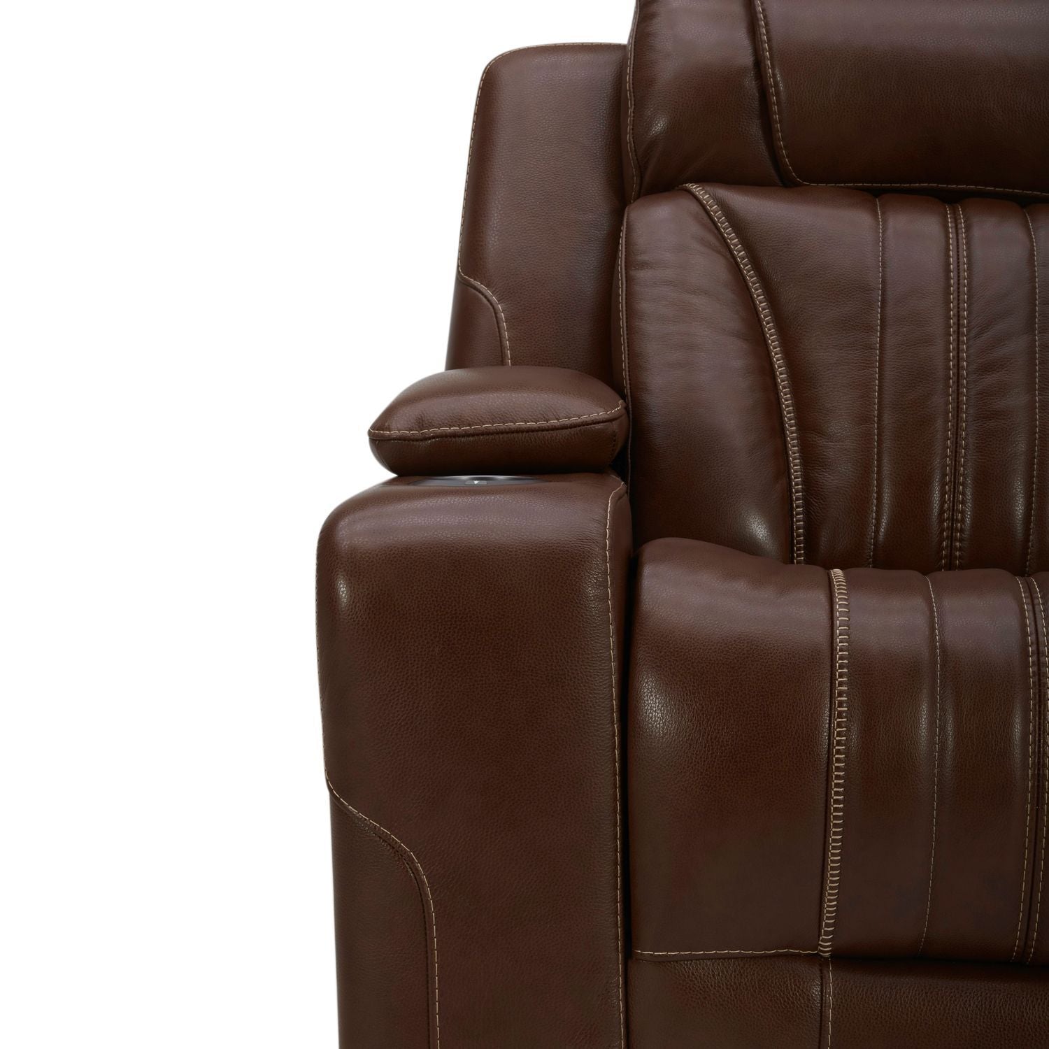 Caswell - Swivel Glider Recliner P2 - Nature Chestnut