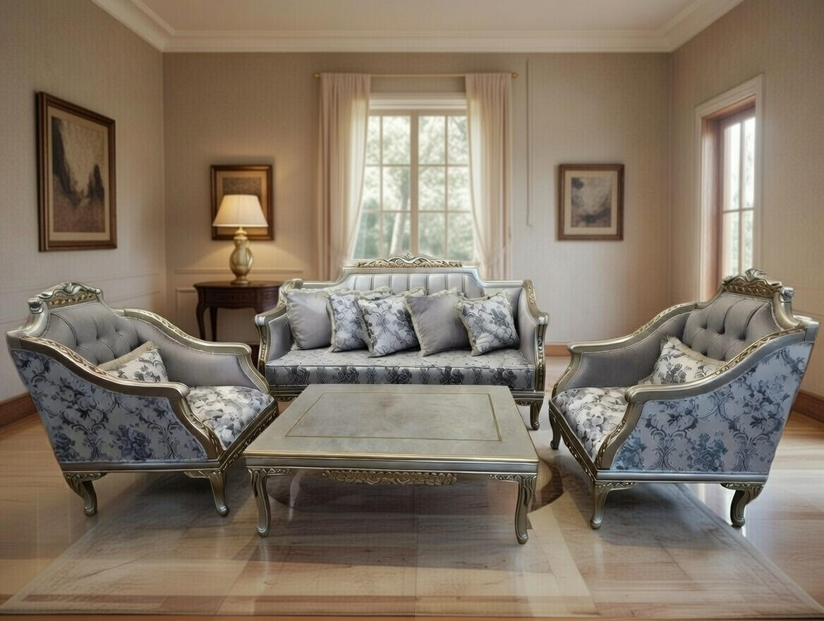 Classical Sina - Sofa, 2 Chairs, and Cocktail Table Set