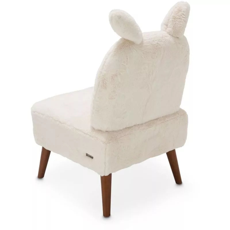 Michael Amini Bunny armless chair in Powder, product photo 4