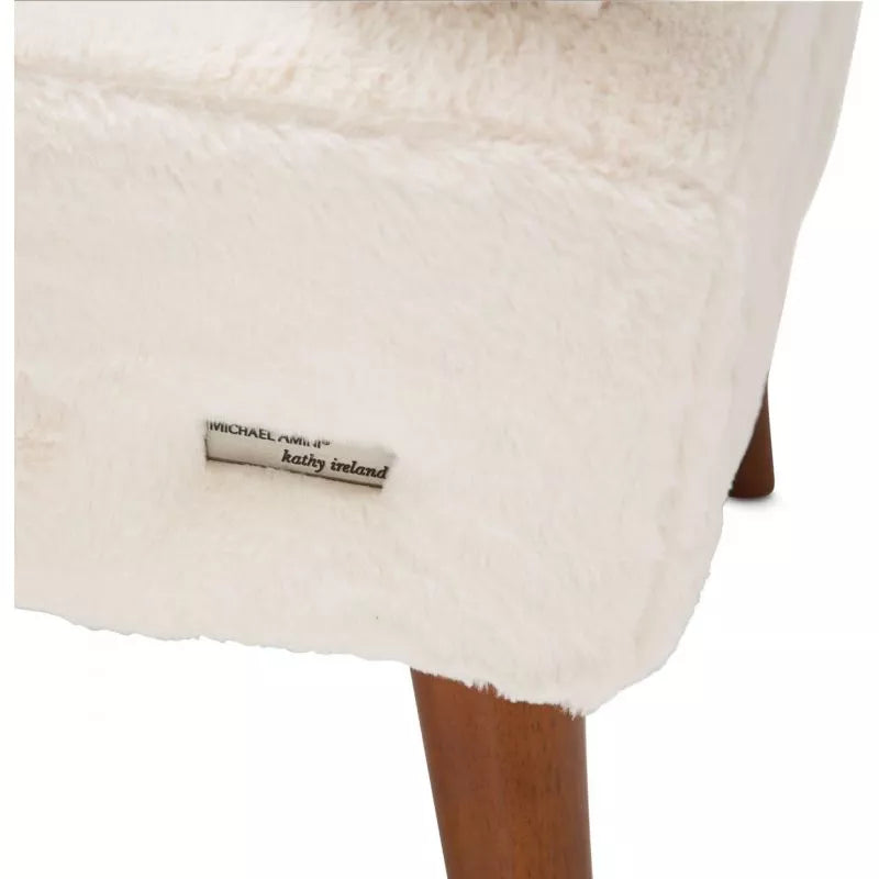Michael Amini Bunny armless chair in Powder, product photo 5