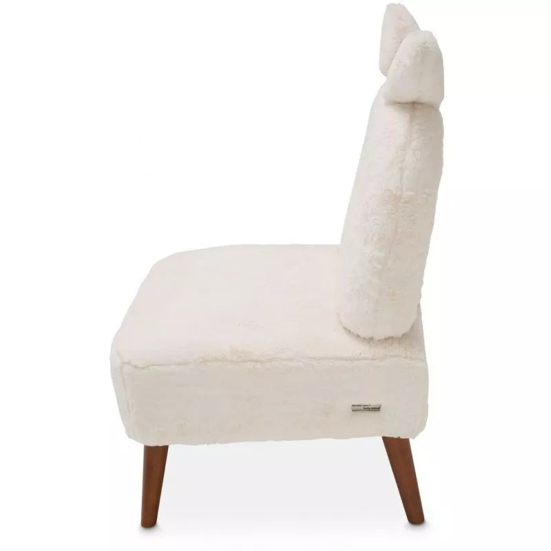 Michael Amini Bunny armless chair in Powder, product photo 6