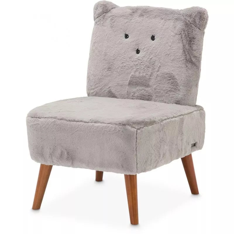 Michael Amini Kitten armless chair in Gray, product photo 1