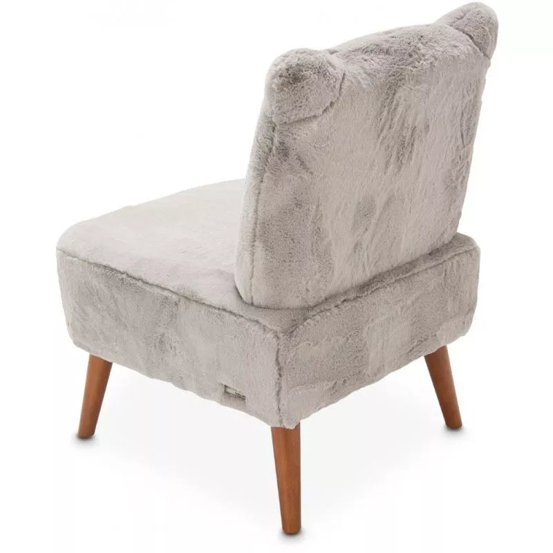 Michael Amini Kitten armless chair in Gray, product photo 2