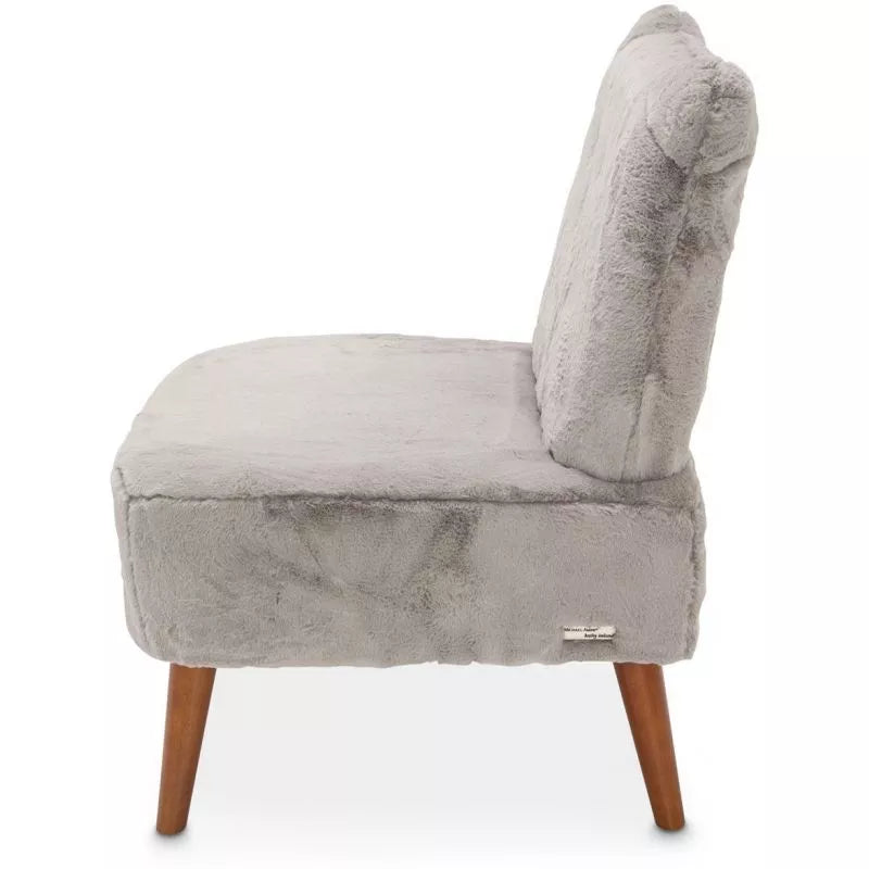 Michael Amini Kitten armless chair in Gray, product photo 4