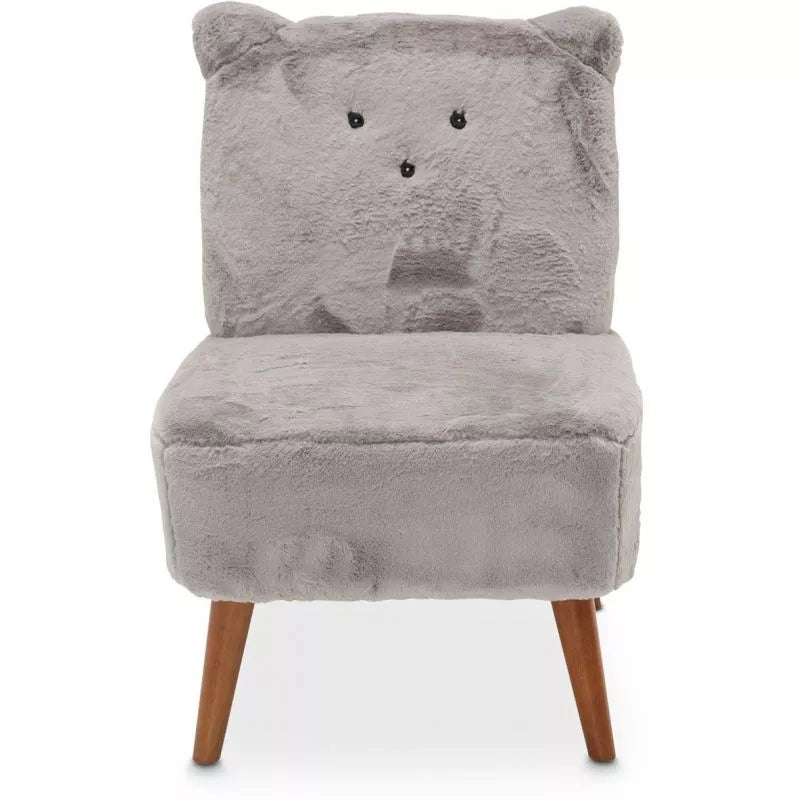 Michael Amini Kitten armless chair in Gray, product photo 5