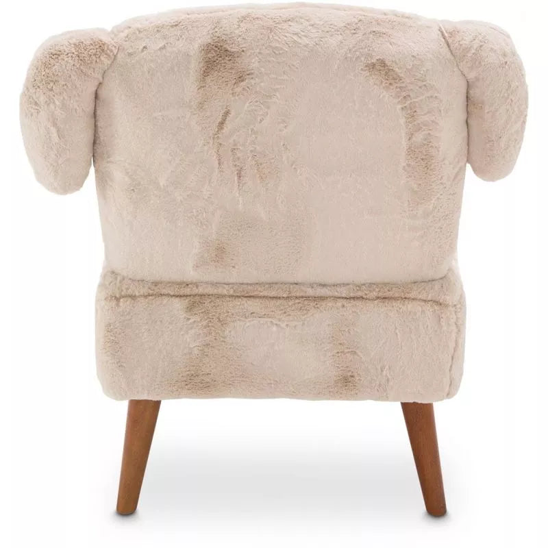 Michael Amini Puppy armless chair in Stone Beige, product photo 2
