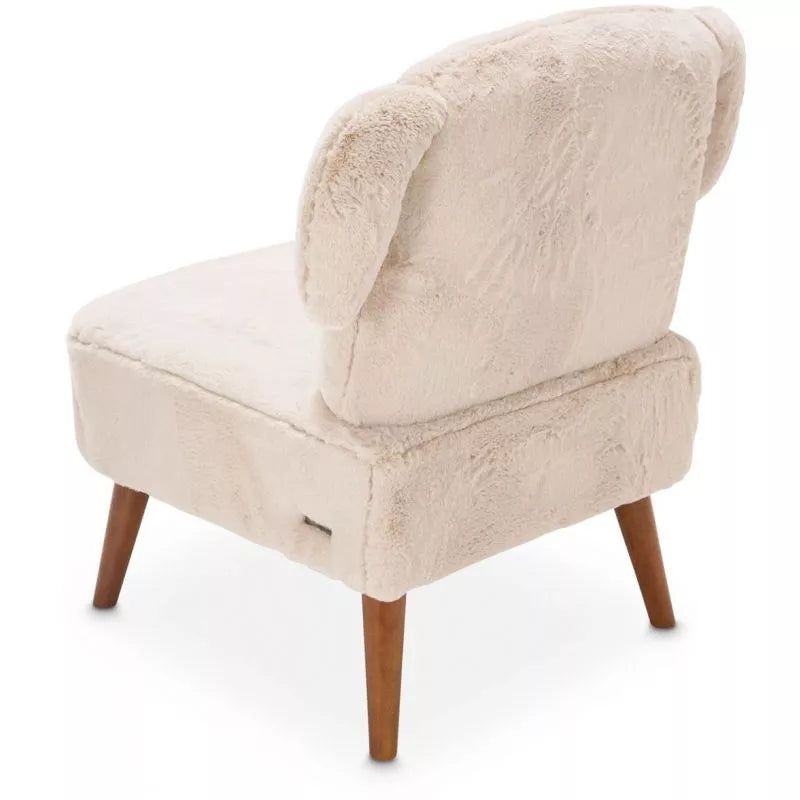 Michael Amini Puppy armless chair in Stone Beige, product photo 3